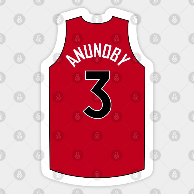 OG Anunoby Toronto Red Jersey Qiangy Sticker by qiangdade